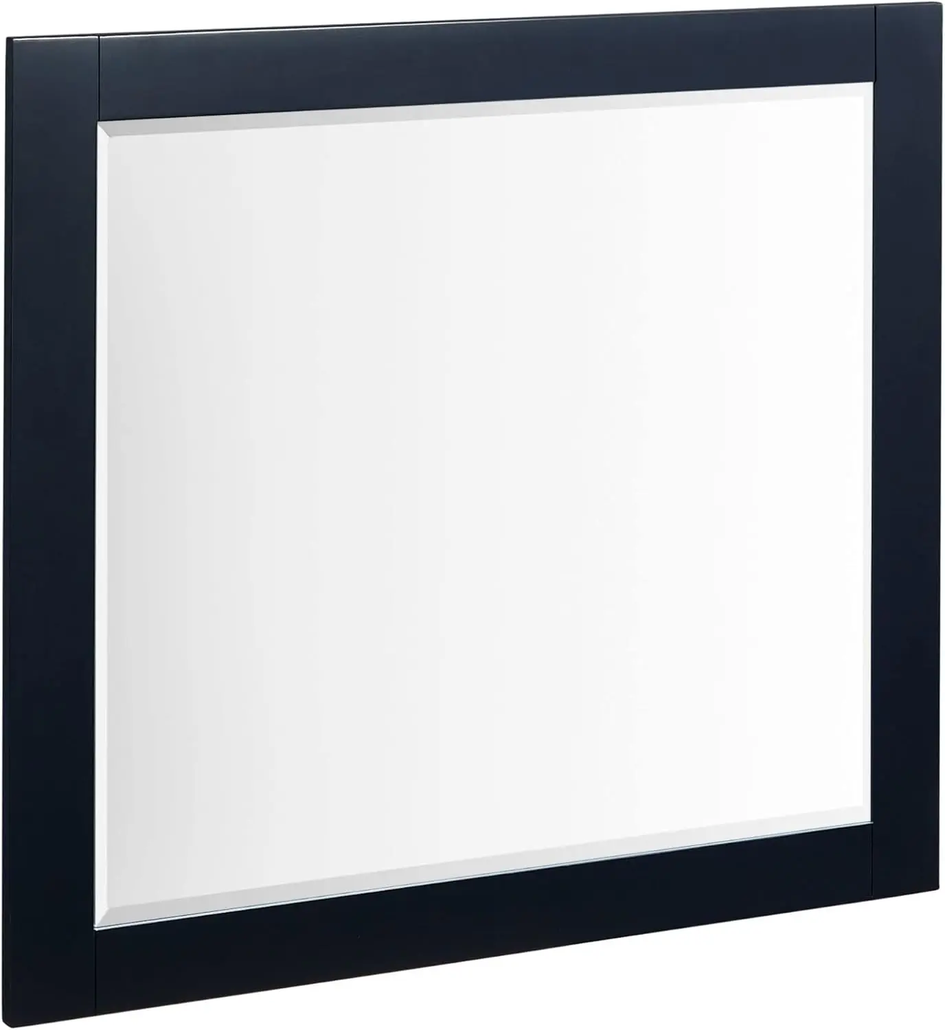 482889 Fallbrook 31-1/2" x 34" Framed Bathroom Mirror - Midnight Navy Blue