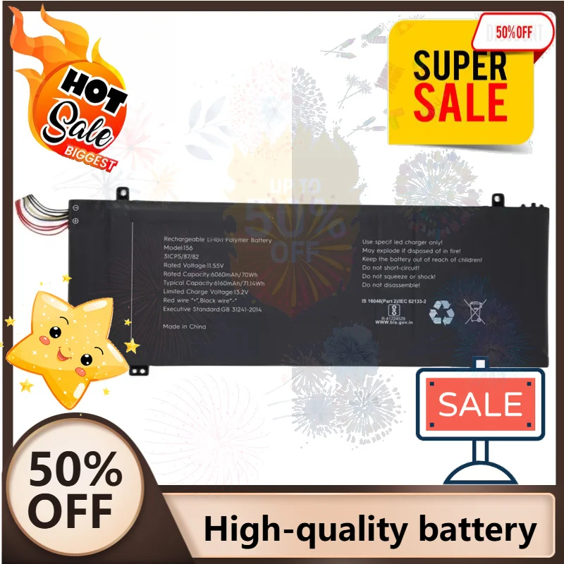 SWZY 11.55V 6060mAh Laptop Battery For Tecno MEGABOOK T1 15.6 T15AA for Tecno 156 GF156