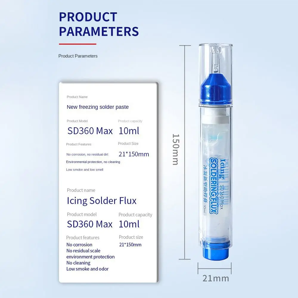 SD360 Max Icing Solder Flux Durable No-Clean Transparent Solder Paste 10cc Soldering Flux PCB SMD BGA SMT Soldering Repair