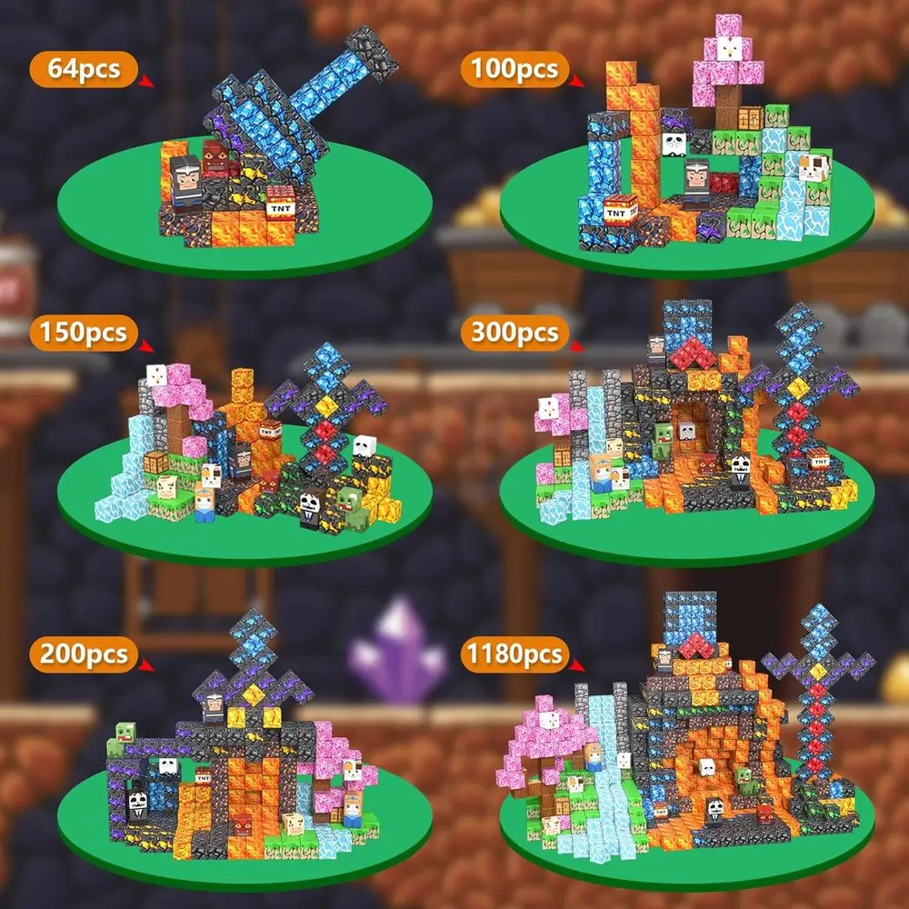 Juego de construcción magnética: imanes Fidget de 300 piezas para niños, juguetes STEM para niños pequeños, regalos de Navidad