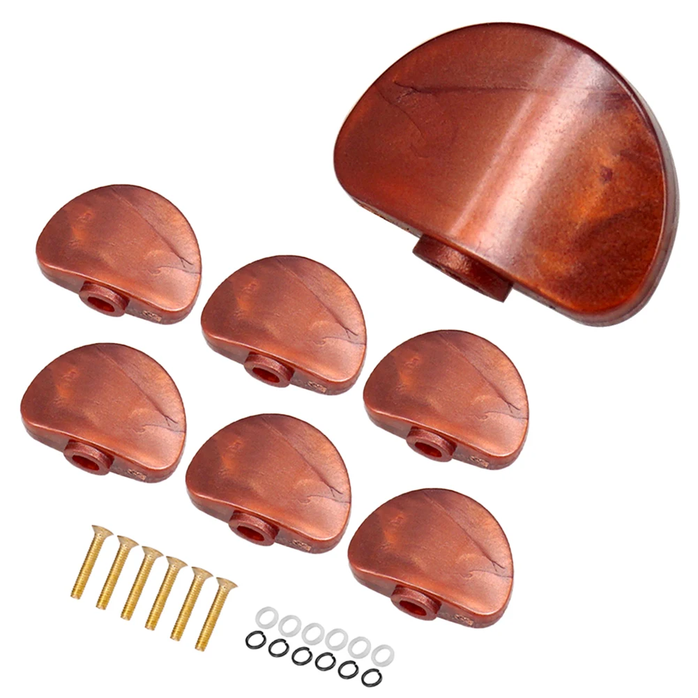 6Pcs Tuners Machine Head Replacement Buttons Knobs Universal Big Semicircle for Folk Electric Guitar Parts