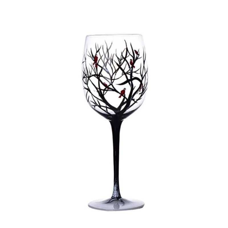 Four Seasons Tree Wine Glasses Unique Hand Painted Wine Glass Gift for Birthdays,Wedding,Valentines Day Durbale