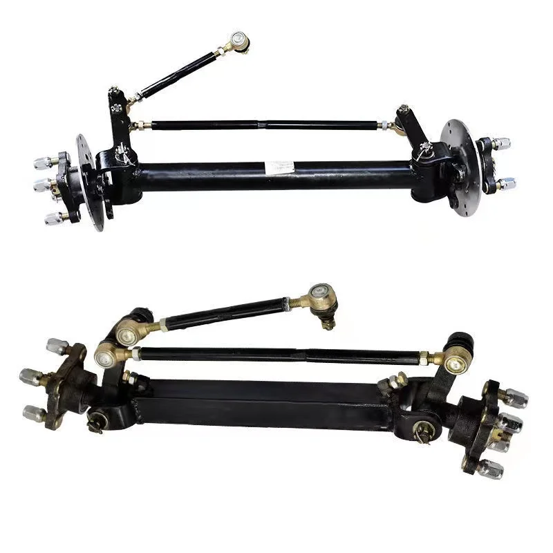 Length can be customized drum/disc brake electric tricycle four-wheeler front axle