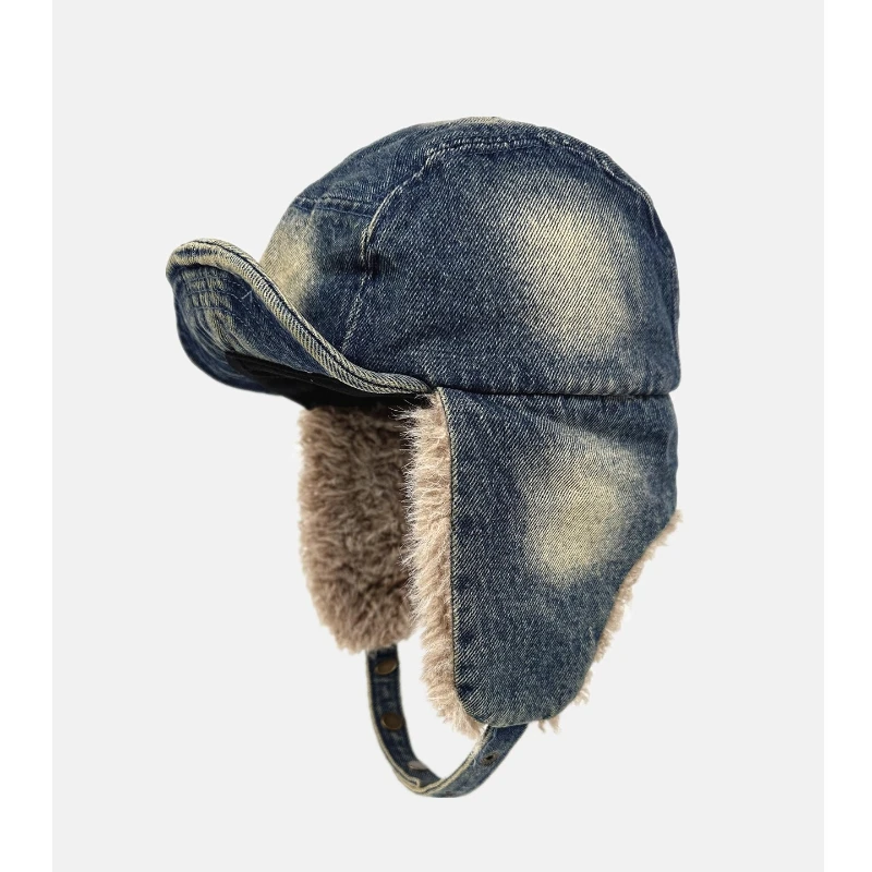 

Ретро ковбойские шапки Lei Feng для женщин, зимние теплые утолщенные шапки для защиты ушей, морозостойкая шапка-бомбер для мужчин