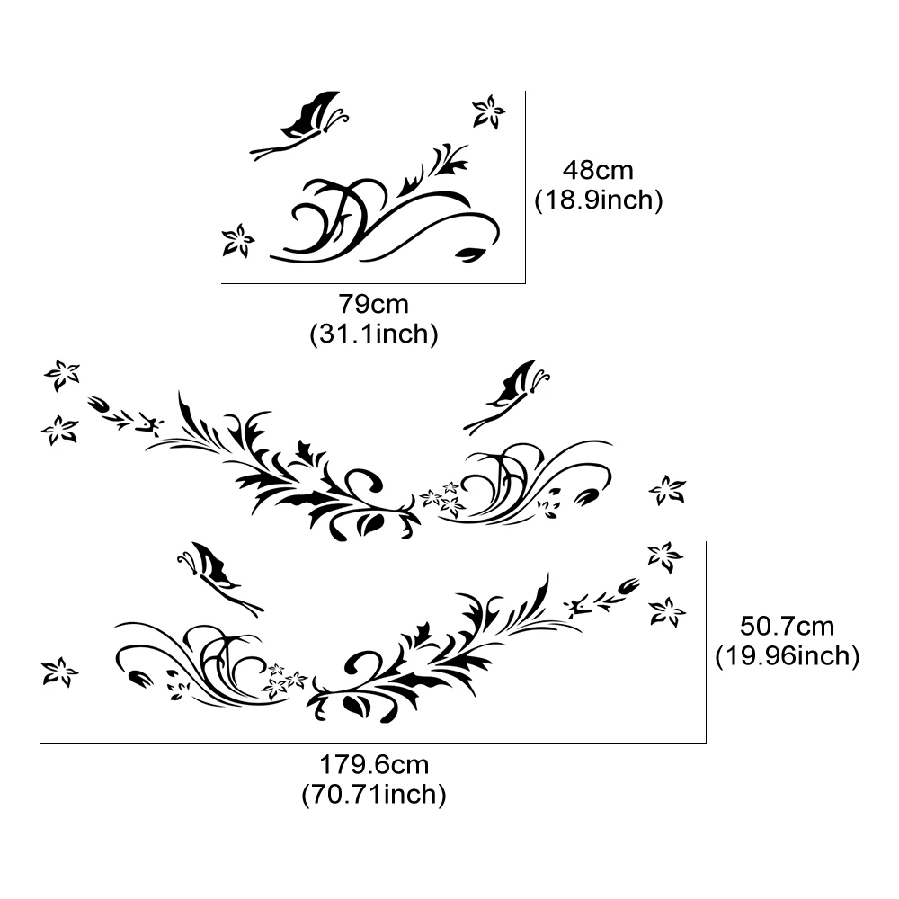 

Наклейка на капот и боковые части автомобиля: объемная резная виниловая наклейка с цветами и бабочками, устойчивая к царапинам, персонализированная, водонепроницаемая, для декора автомобиля