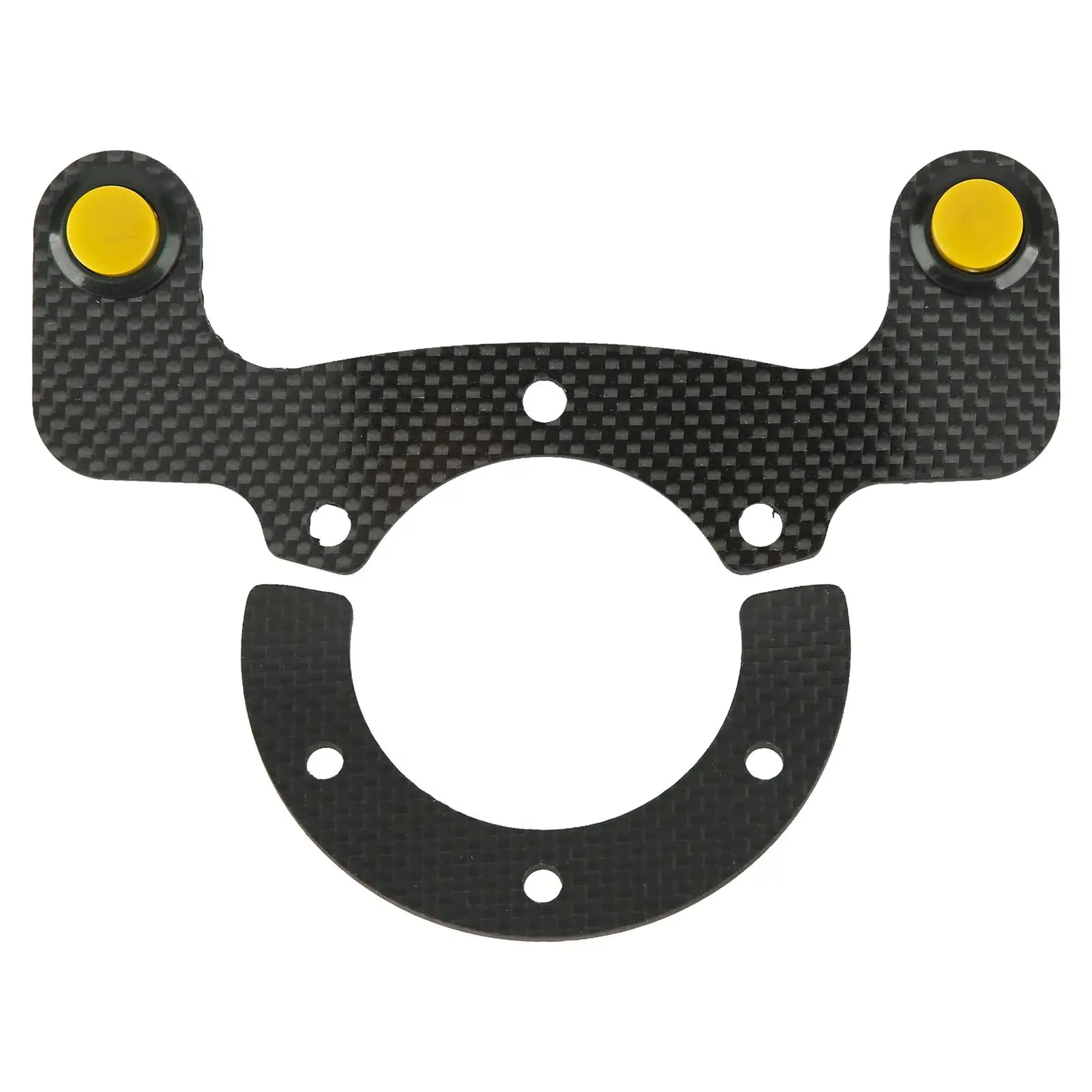 

Carbon Fiber 6 Steering Wheel Modified Horn Button Kit Universal Fit for Cars, Trucks External Design