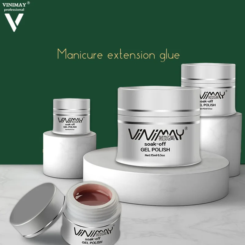 Vinimay novo 21 cores construtor gel 15ml unha arte natural rosa cor clara estender gel unha extensão do dedo gel de cristal