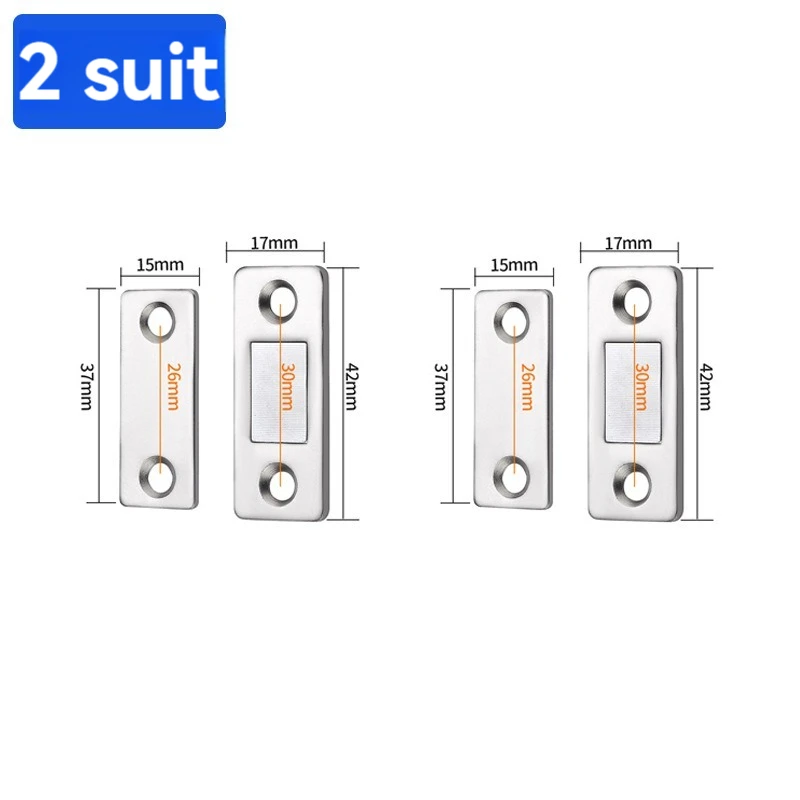 2-pak Ultra cienki zatrzask magnetyczny do szafki samoprzylepny zatrzask magnetyczny do szuflady do zamykania drzwi szafy kuchennej magnetyczny