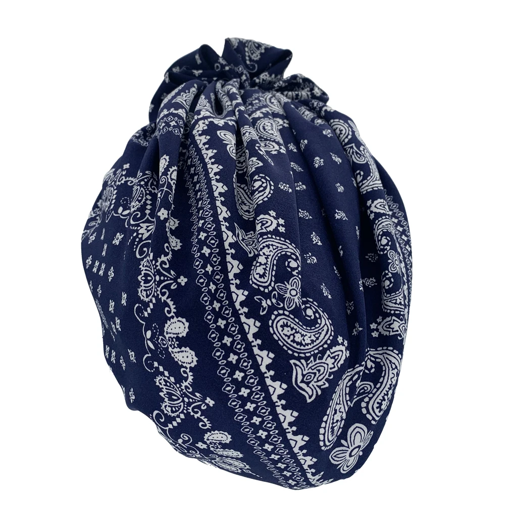 New Floral Printed Bohemian Women Turban Cap Ladies Headwrap Beanies Muslim Headscarf Bonnet Female Head Wraps Turbante Mujer