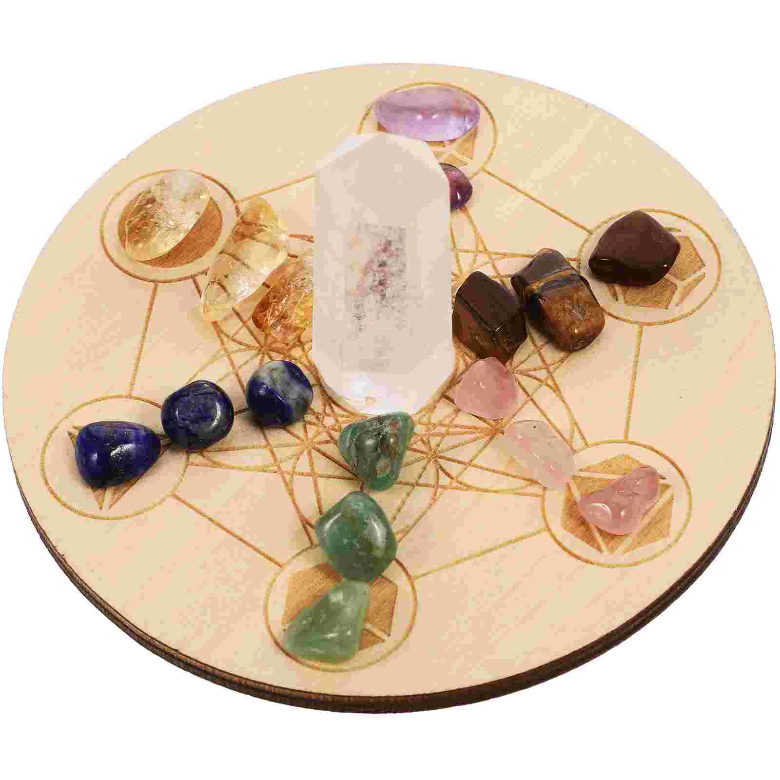 Crystal Pillar Ornament Natural Stones Energy Decorate Irregular Chakra Seven Star Array