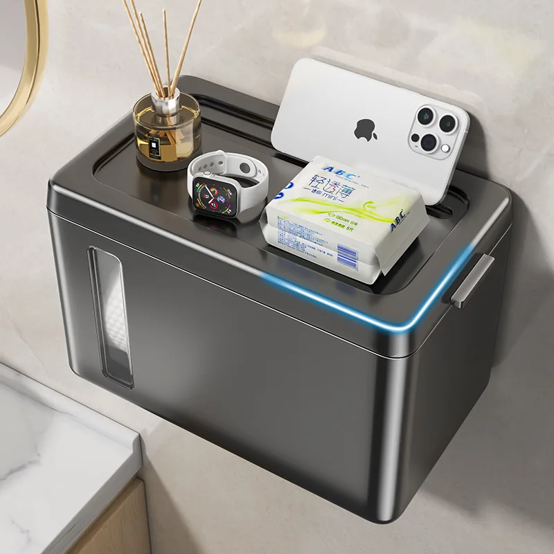 Bathroom Accessories Paper Towel Dispenser Wall Tissue Dispenser Paper Towel Holder Punch Free Towel Dispenser for Toilet