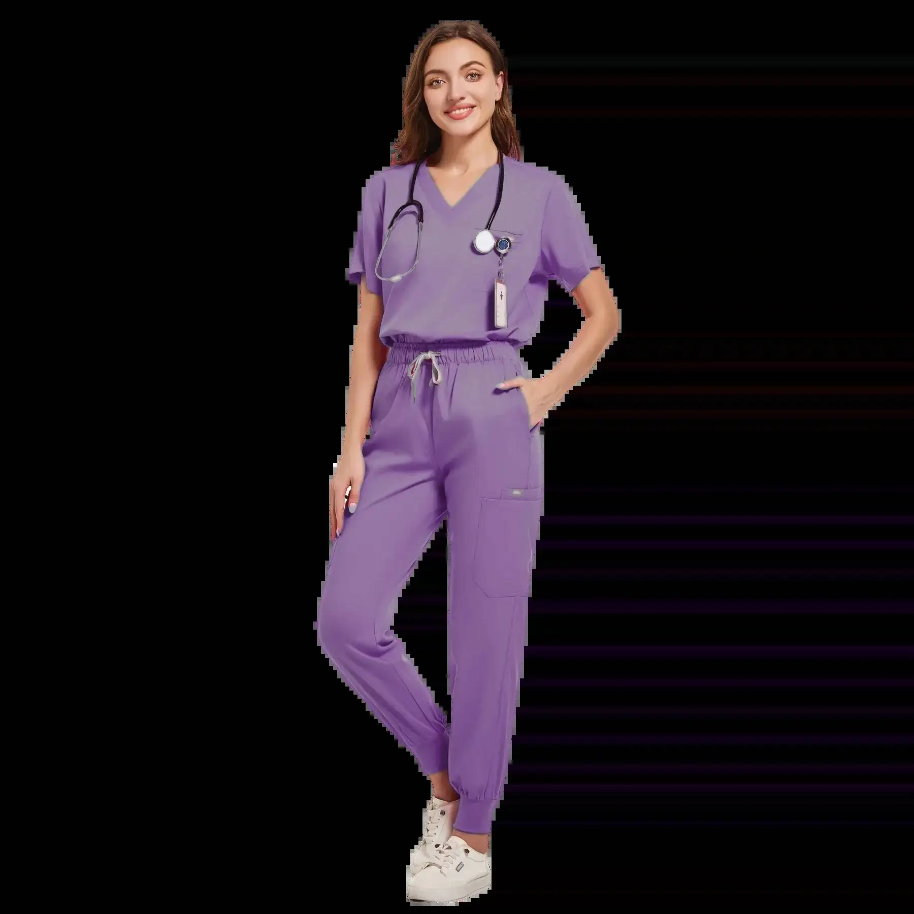 Prix de gros médecin infirmière gommages uniformes médicaux femmes survêtement ensemble hôpital accessoires salle d'opération vêtements de travail chirurgicaux