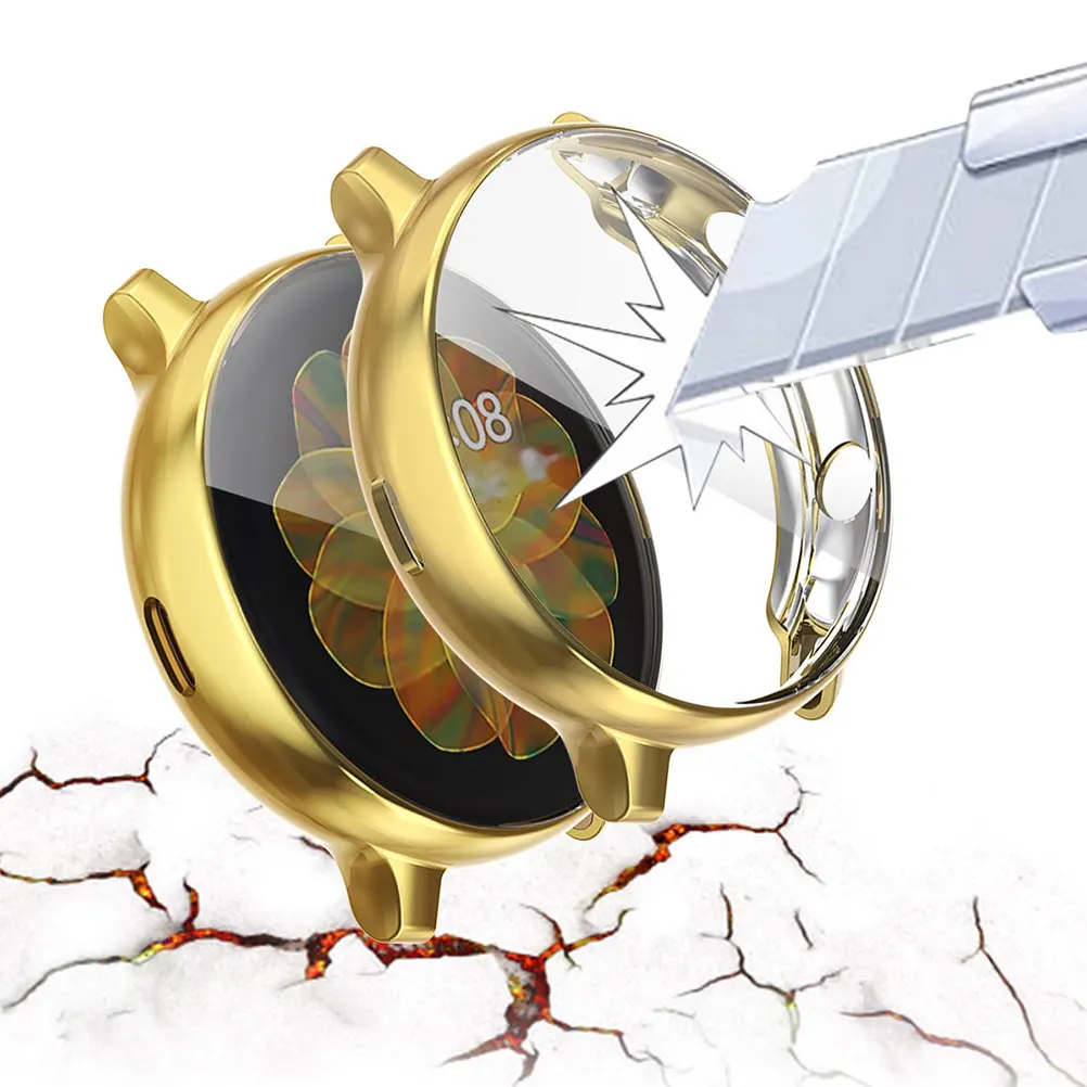 Funda protectora para reloj inteligente con acabado electrochapado, marco lateral y protección antirrayaduras para el modelo 2 Golden de 44 mm.