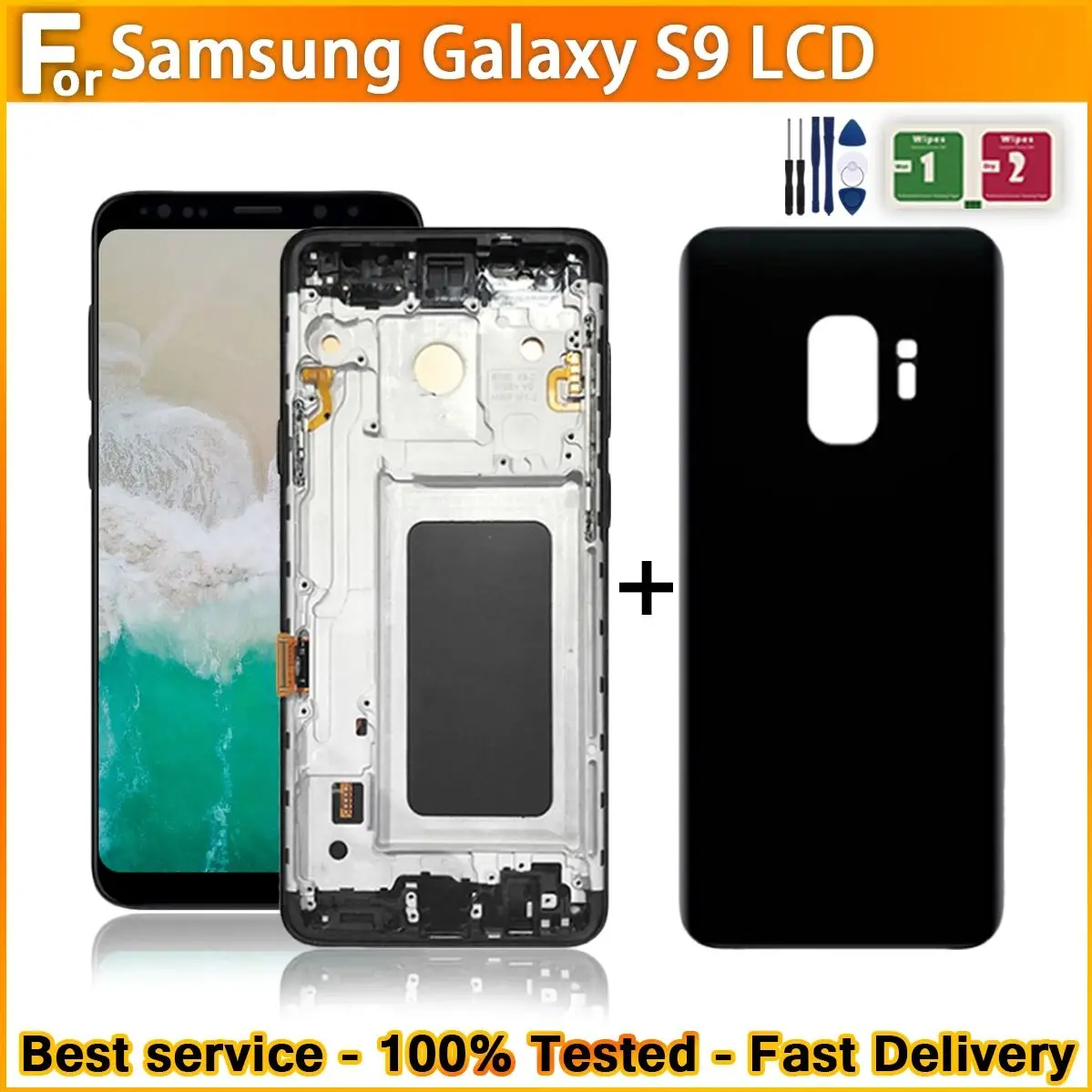 TFT Quality LCD For Samsung Galaxy S9 G960 G9600 G960F Display Touch Screen Digitizer Assembly Replacement With Frame