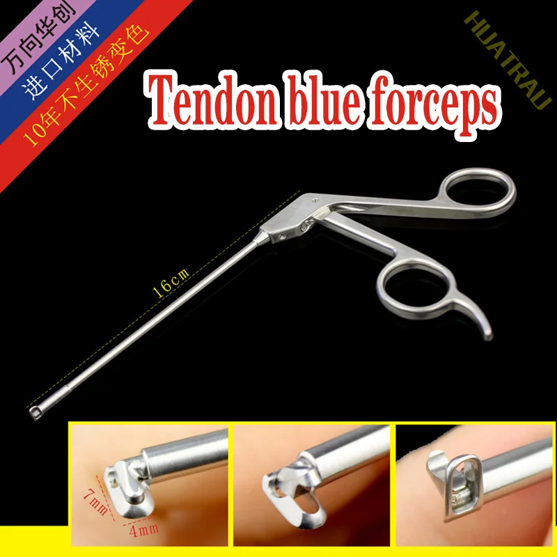 

Tendon blue forcep knee arthroscopy orthopedic instrument medical sports medicine meniscus biting cutting Tissue Plier 90 degree