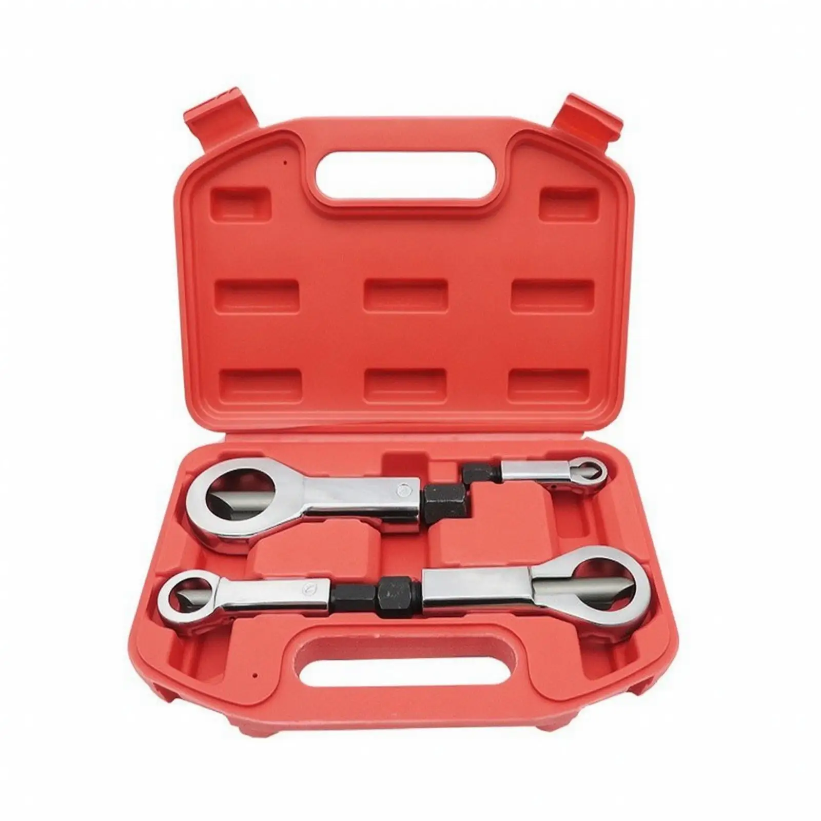 Heavy Duty Nut Splitter Kit Rusty Remover for over Tightened Nuts 4 Pieces Alloy Steel Cutter with Built in Handle Case for