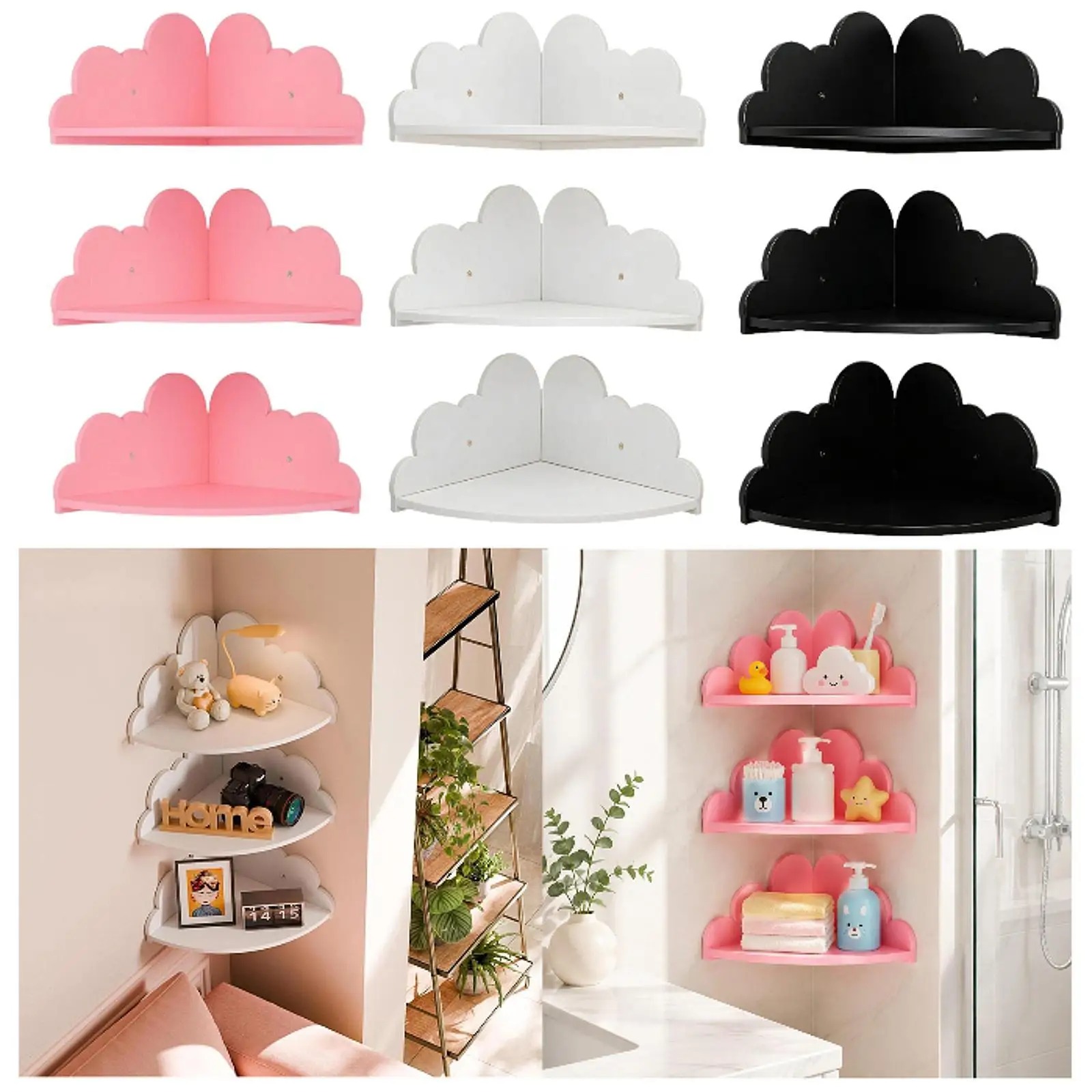Shelves for Bedrooms Modular Cloud Wall Mounted Storage for Kids Room Bathroom Living Room Accessories