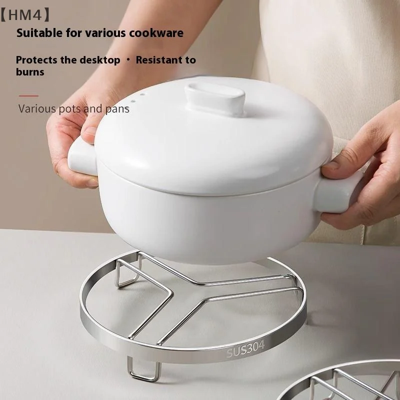 itariaHM4 soi Roestvrijstalen stoomboot pannenrek Rond multifunctioneel pannenrek Stapelbaar keukenstoomrek