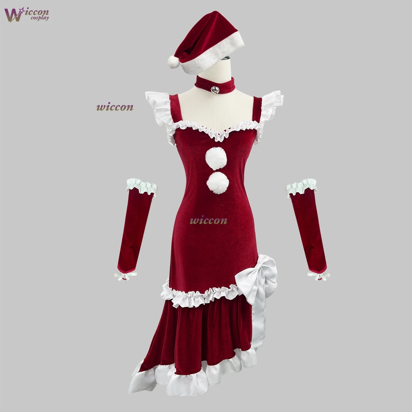 

Mag Original New Arrival Bodycon Christmas Women Adults Dress French Style Gown Christmas COSPLAY Performance Costume Plus Size