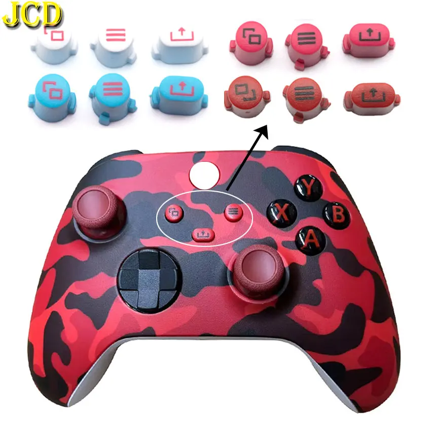 JCD Sharing Selection Menu Home Start Return Back Logo Key Button For Xbox Series S X Controller