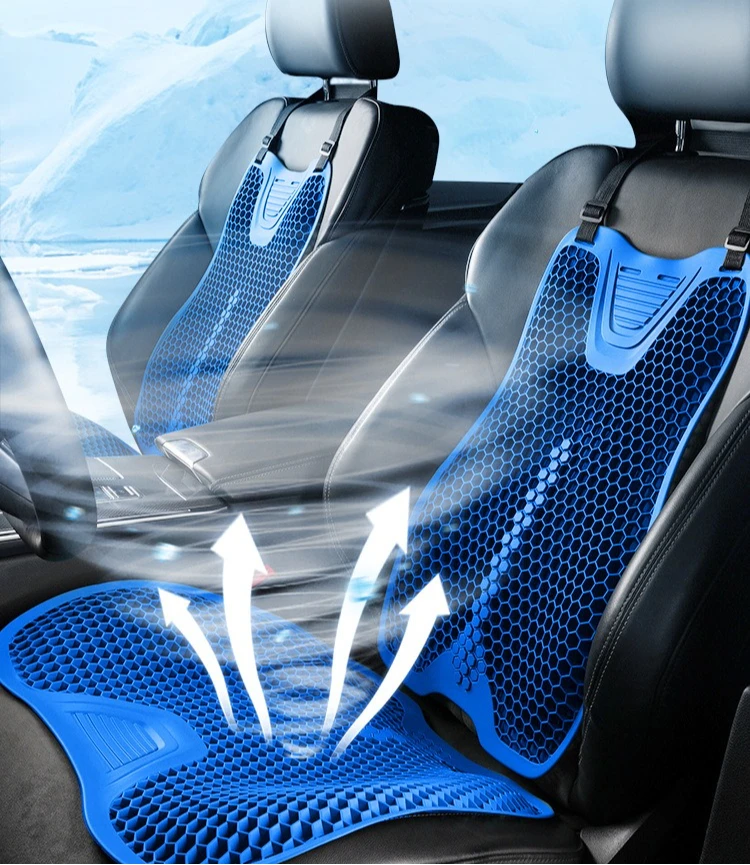 Silicone Comfortable Non-slip Car Seat Cover Summer Four Seasons Universal Cooling Pad Office Home Car Breathable Seat Cushion