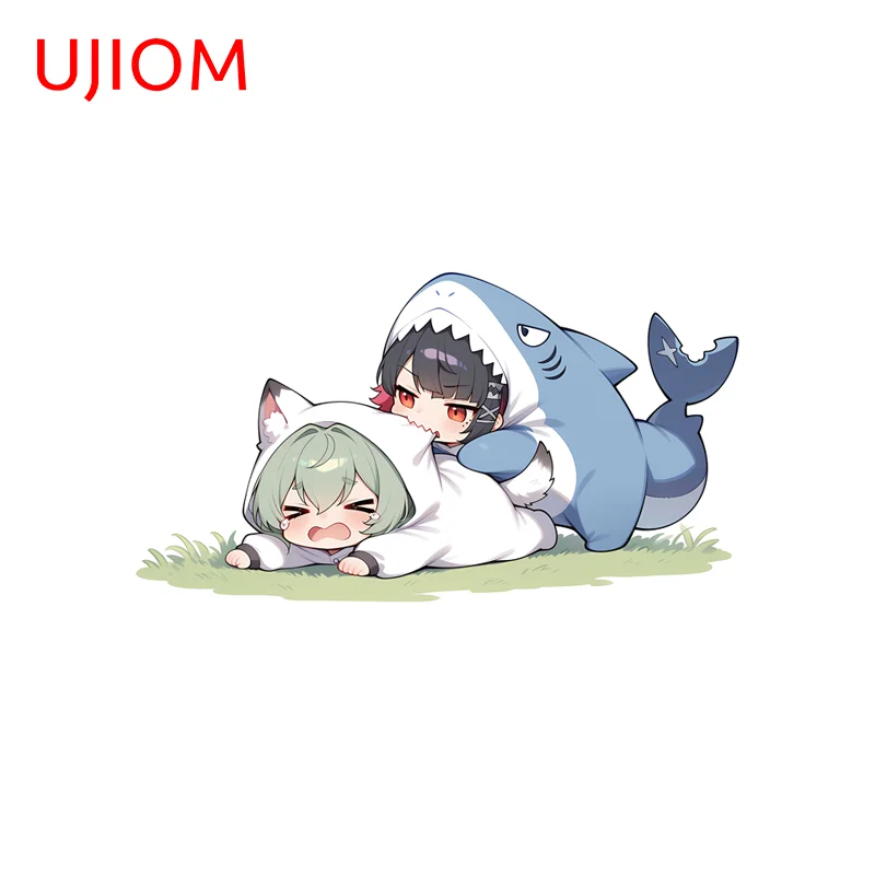 UJIOM Zenless Zone Zero Ellen Joe Shark Girl Wall Sticker Creative Occlusion Scratch Graffiti Decal Adhesive Wardrobe Decoration