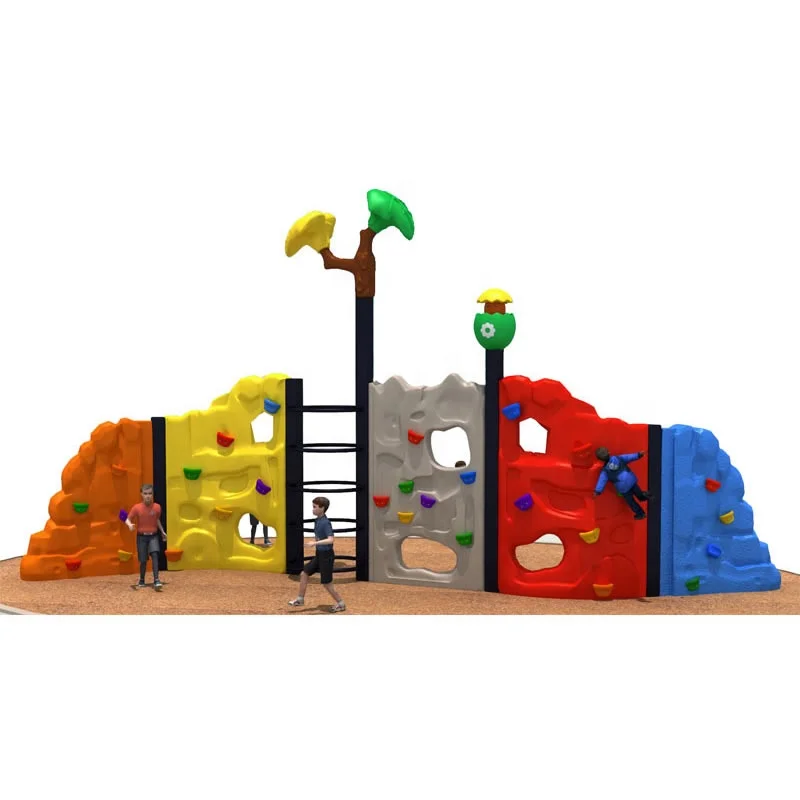 Customized Home Outdoor Playground Plastic Rock Climbing Wall Panels Structure For Kids Professional Training Bouldering Kit