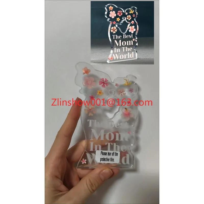 European-style acrylic ornament portrait desktop decoration Mother's Day gift to mother high-value table card crafts