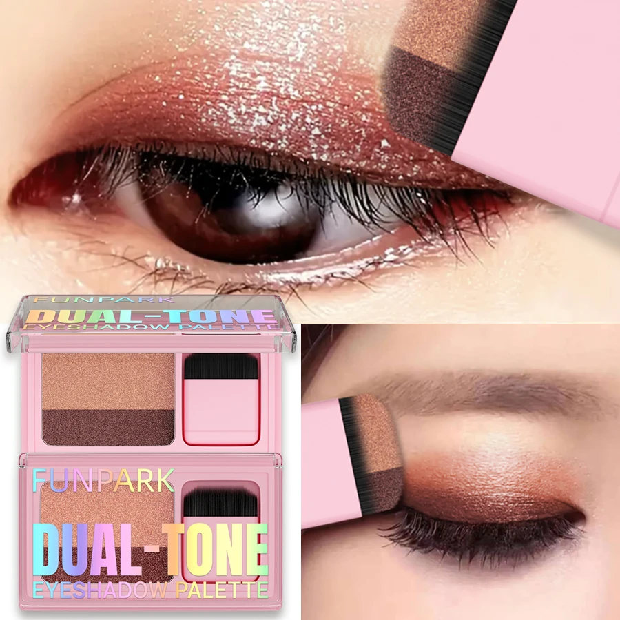 Bâton d'ombre à paupières paresseux dégradé, 2 couleurs, scintillant, imperméable, professionnel, charmant, maquillage pour les yeux, cadeaux, cosmétiques de beauté