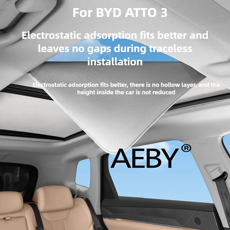 

AEBY For BYD ATTO 3 Smart Driving Edition 2022-2025 Panoramic Sunroof Sunshade,Reflective Sun Block Cover,Sunroof Privacy Shield
