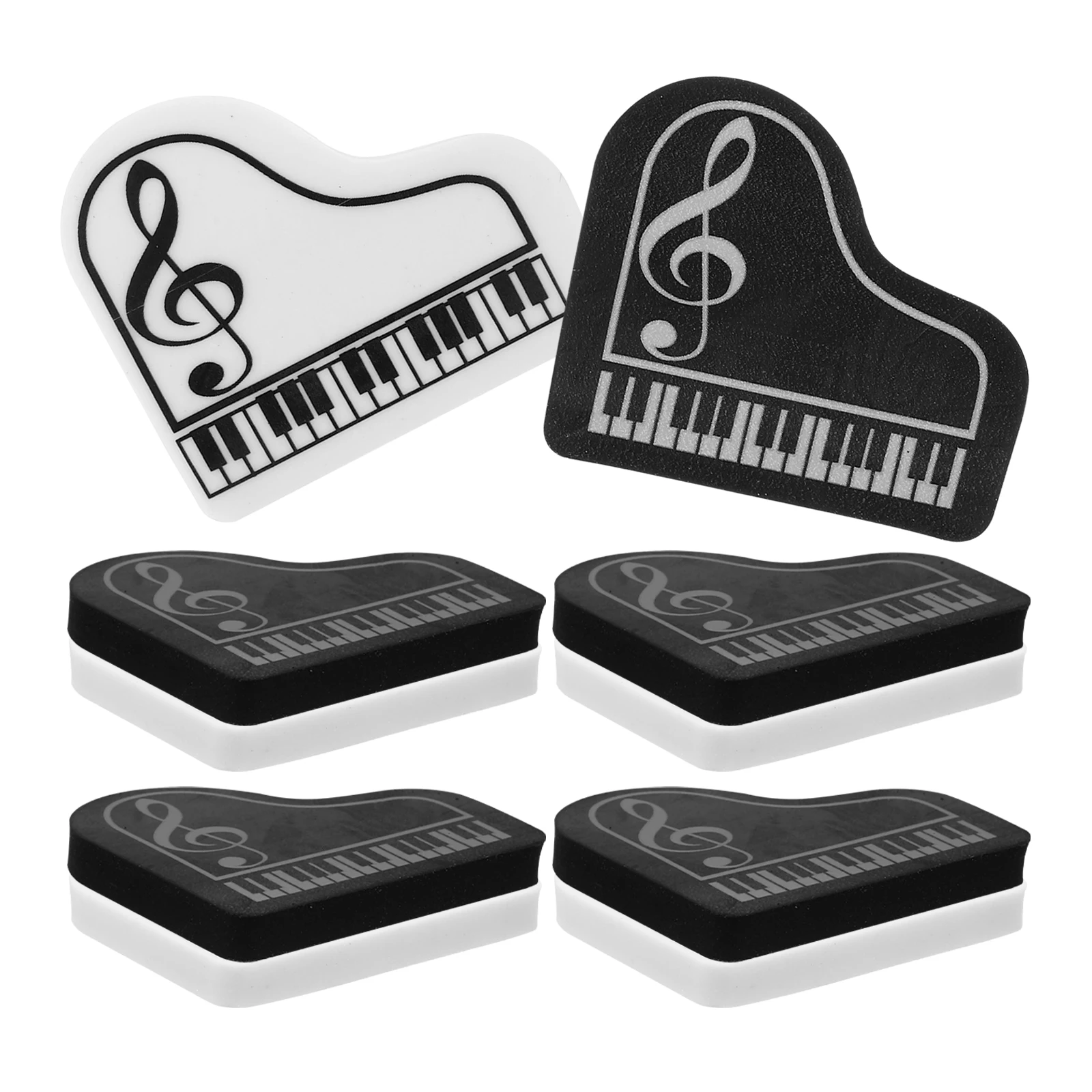 

10Pcs Cute Kawaii Pencil Cartoon Musical Note Piano Rubber Eraser Kids School Office Stationery Supply Lovely Piano Erasers