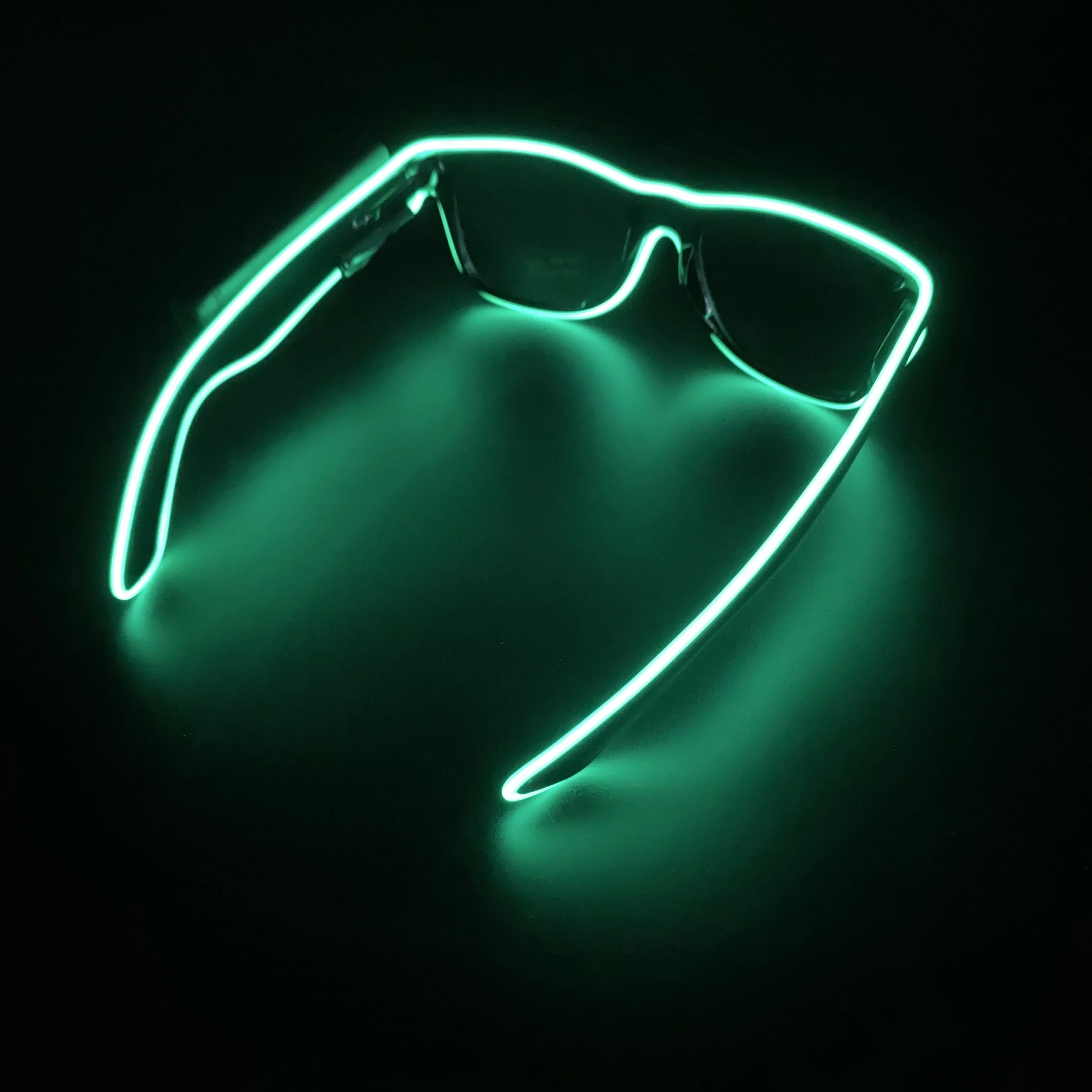 Nowe fajne bezprzewodowe świecące okulary LED do Rave Festival Party Luminous Neon Mosaic Sunglasses club disco Eye Glasses — zdjęcie 5
