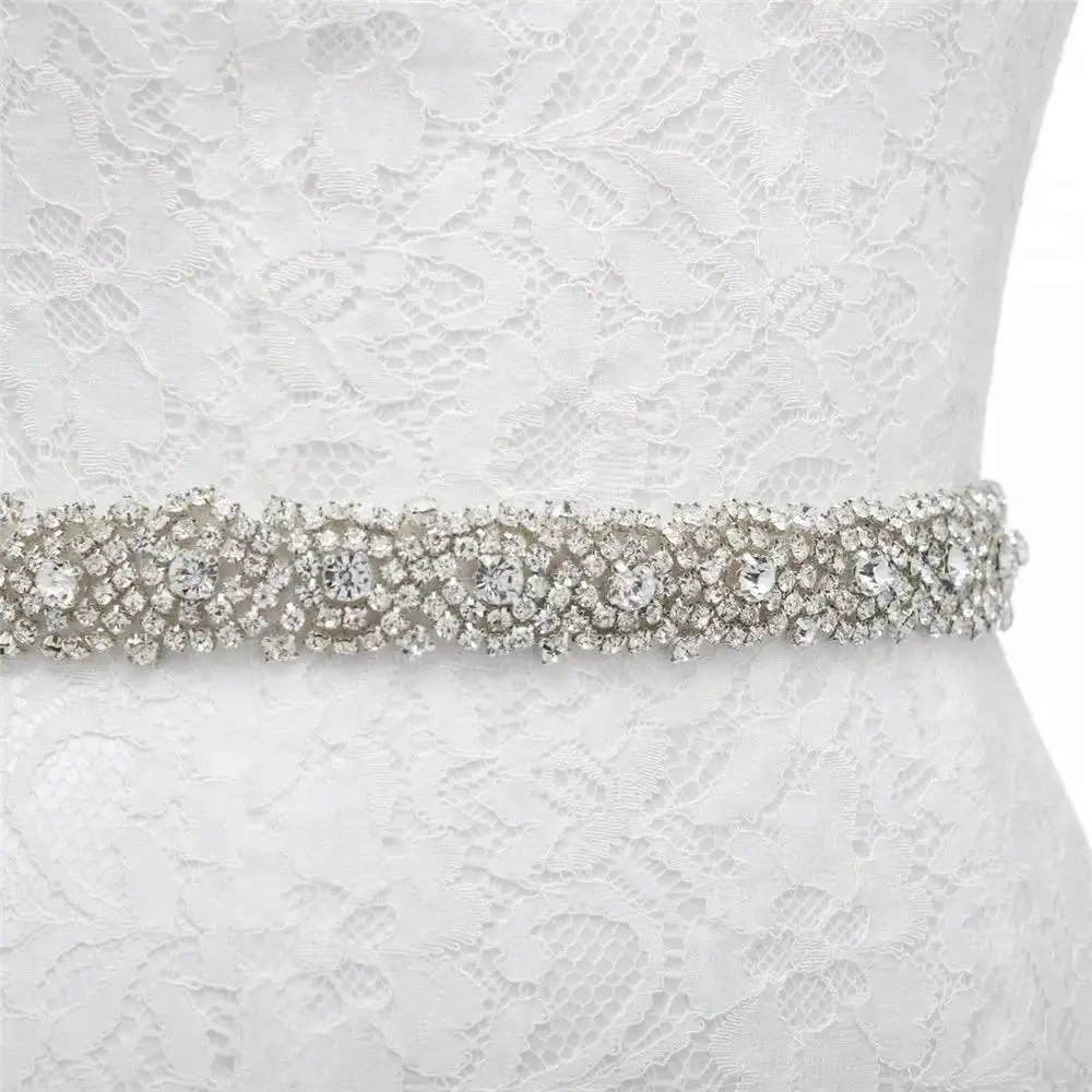 

Handmade Rhinestone Bridal Belt for Wedding Dress, Embellished Waist Cincher Bridal Waistband Accessories Decor