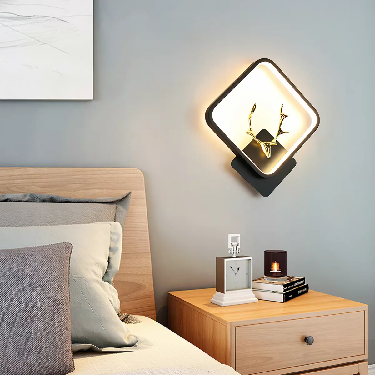 3 Colors LED Wall Lamp 110v 220v Modern Square Round Aluminium Decor Light For Bedside Living Room Hallway Study view 6