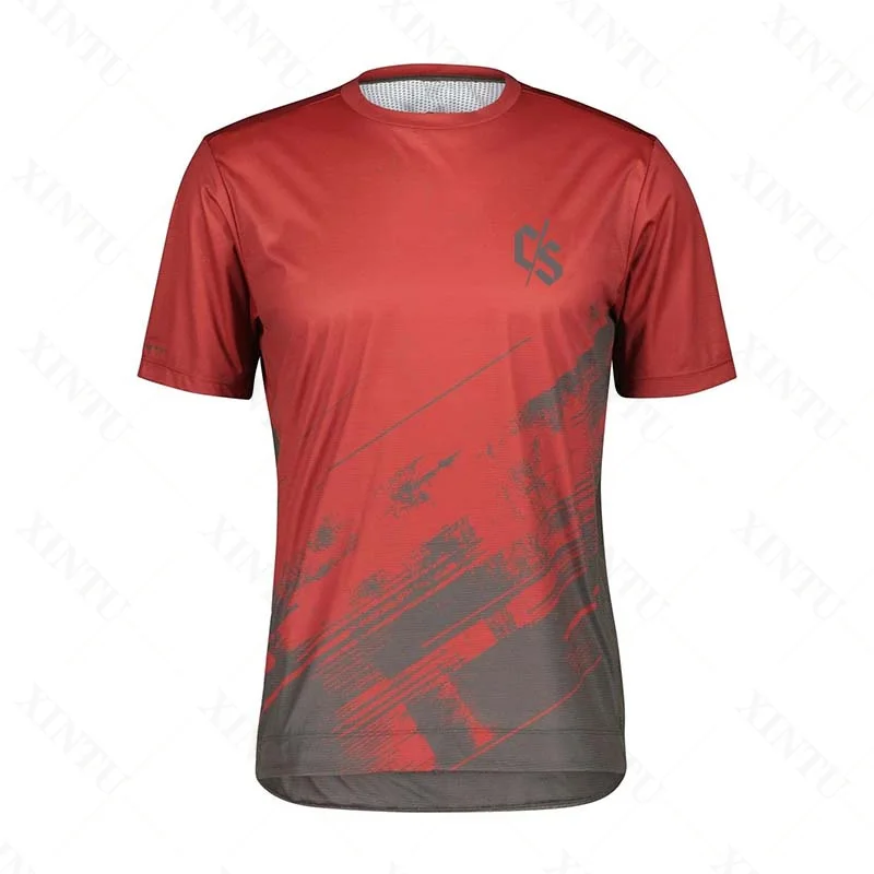 Camiseta holgada de manga corta para hombre, ropa deportiva DH para Motocross, BMX, mtb, Ciclismo de resistencia, 2022