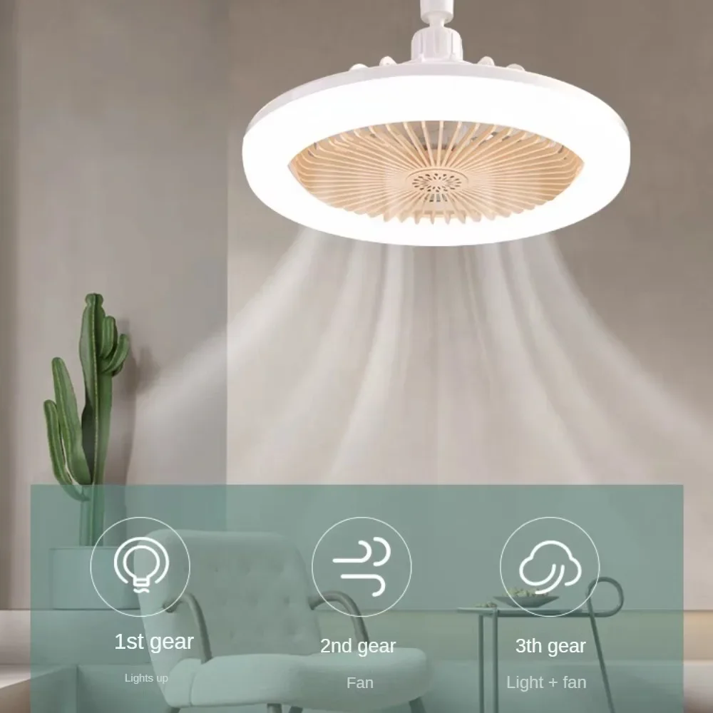 

Ceiling Fans For Bedroom Living Room Ceiling Fans With Remote Control and Light LED Lamp Fan E27 Converter Base Smart Silent