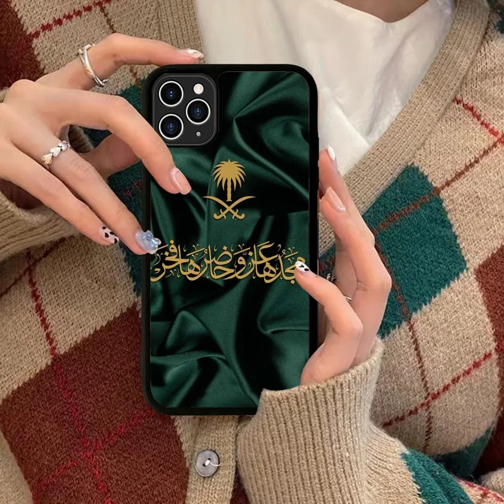 Kingdom Of Saudi Arabia Flag Phone Case Silicone PC+TPU For For IPhone 11 12 13 14 15 16 Plus Pro Max Cover