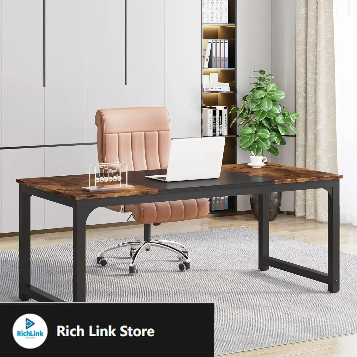 

Modern Computer Desk, 63 x 31.5 inch Large Office Desk Computer Table Study Writing Desk Workstation for Home Office