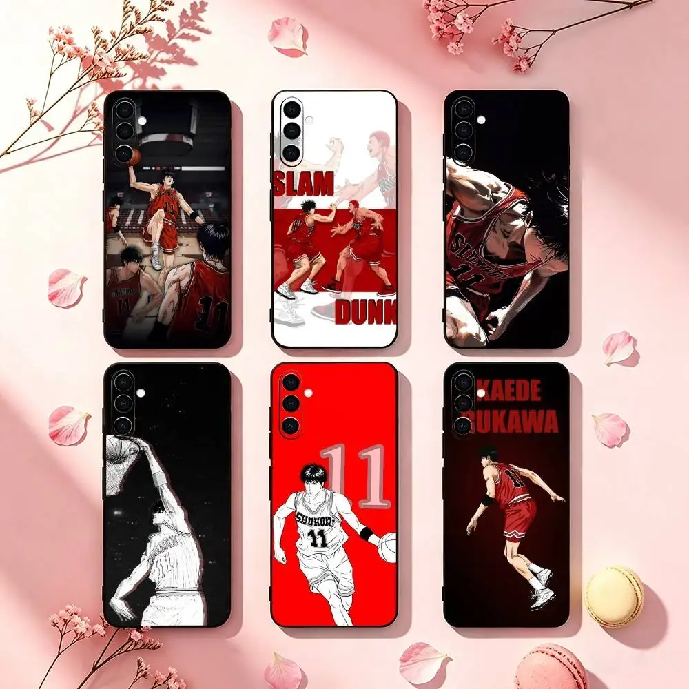 AnimeKaede Rukawa Slam Dunk Phone Case For Samsung Galaxy A73,A72,A71,A70,A53,A52,A51,Others Soft Black Cover