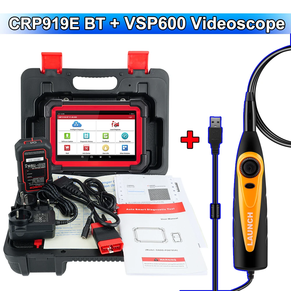 LAUNCH X431 CRP919E BT OBD2 сканер двунаправленный инструмент сканирования ECU кодирование CANFD иDOIP FCA AutoAuth работает с VSP600 BST360 I-TPMS