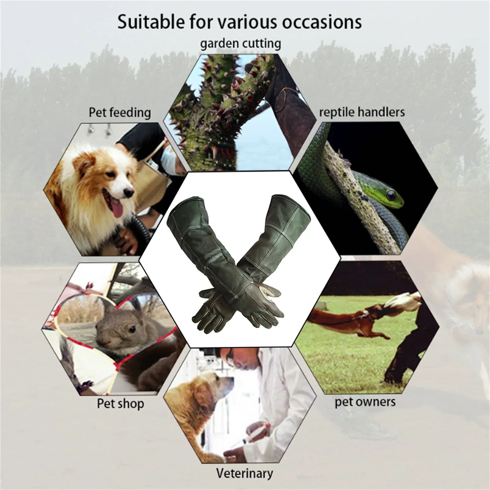 Bite Resistant Gloves For Dog Cat Bird Snake Reptile Grooming Animal Handling Gloves Bite Proof view 6
