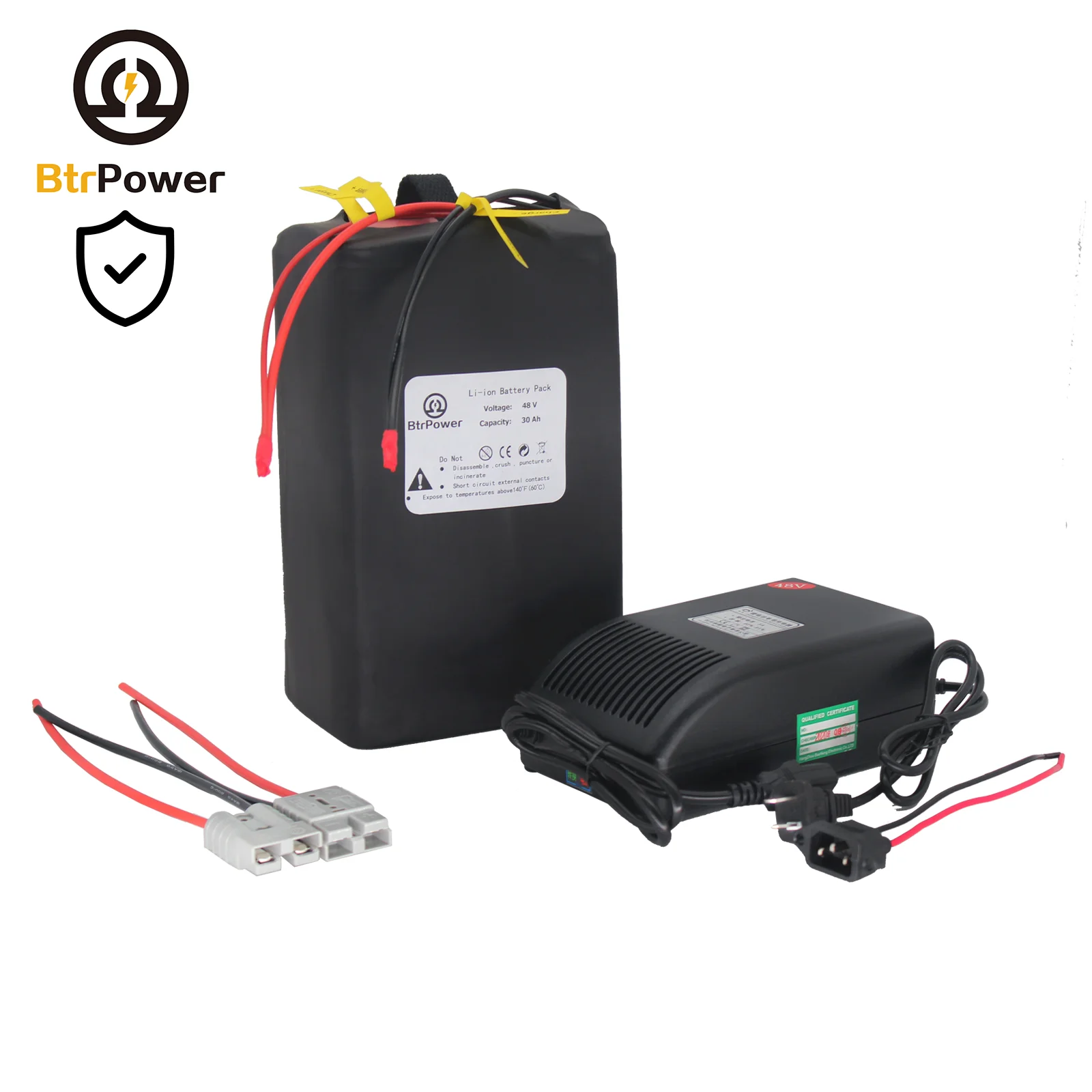 

48v 30Ah Lithium Li-ion Ebike Battery for 1000W 500W 1500W Motor with 50A BMS Fast Charger for Electric Motorcycle