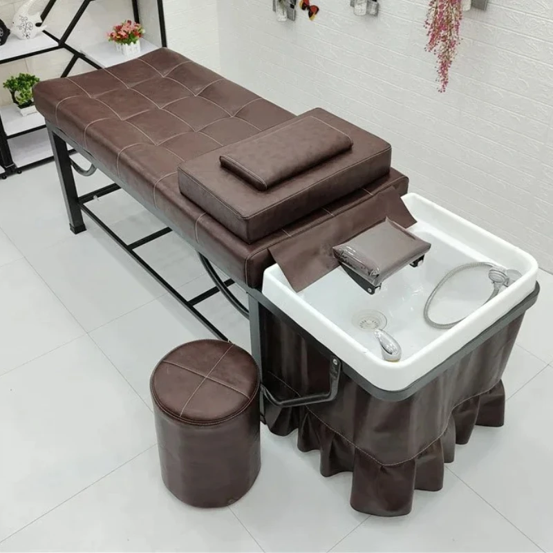 Fashionable Professional Sponge Hair Spa Hairdressing Equipment Complete Beauty Washbasin Shaving Chairs Peluqueria Massage Nail