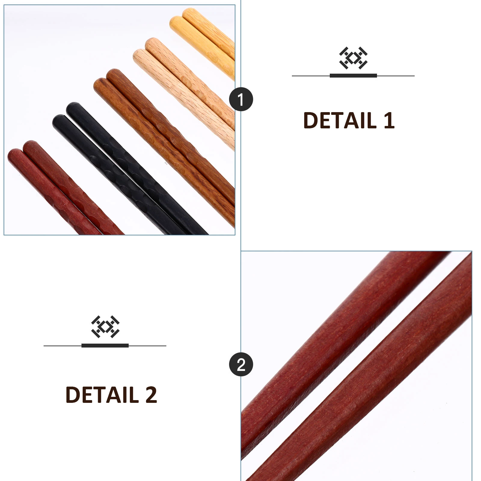 

Twist Wooden Chopsticks Short Sushi Tableware Home Food Japanese Reusable Style Premium Material Strong Superb