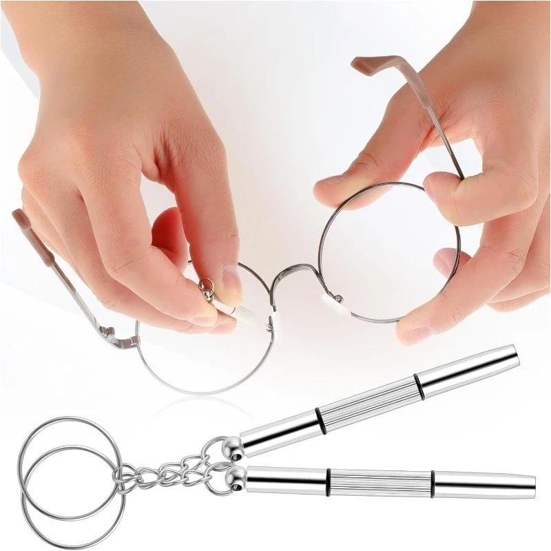 3/5/10pcs Eyeglass Screwdriver Watch Repair Kit with Keychain Portable Hand Tools Precision Screwdriver Tools