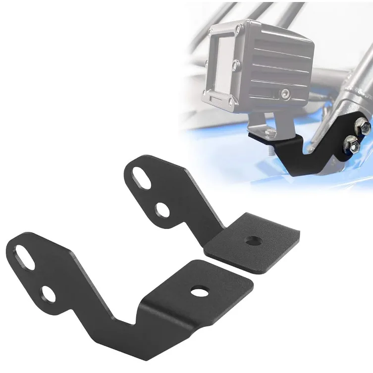 1pair UTV A-pillar Light Mount Bracket Side Pillar LED Drving Work Lamp Metal Holder For Polaris RZR XP 900 1000 2014-2021