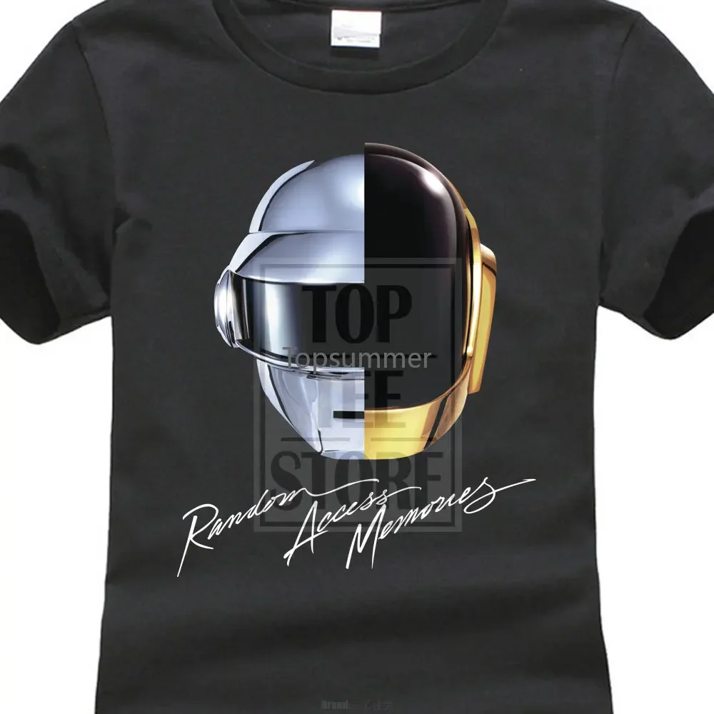 Fashion Brand T Shirts New Daft Punk Random Access Memories Electro Music Novelty Tops Custom Printed Short Sleeve