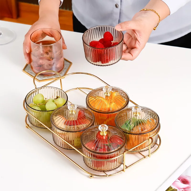 

2024, новый круглый поднос для фруктов, бытовой журнальный столик для гостиной, современный простой пластиковый разделенный поднос для сухофруктов, тарелка для закусок