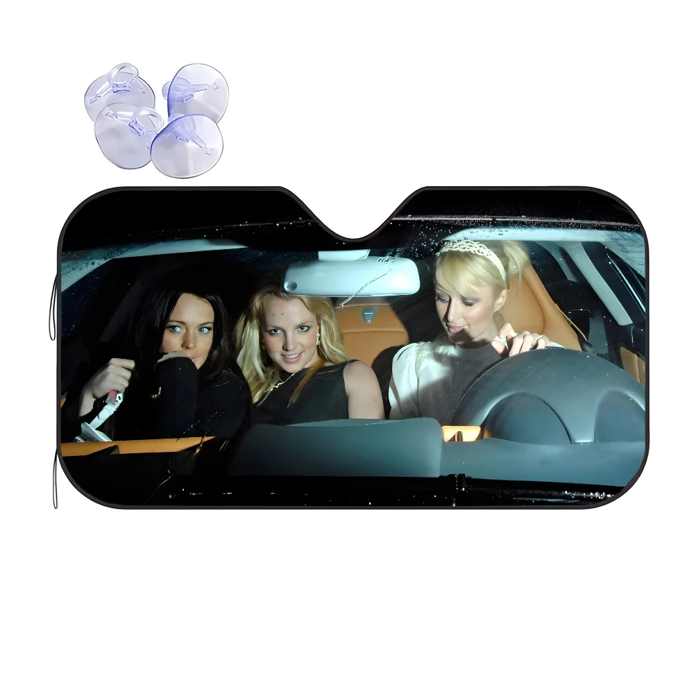 Bad Girl Trio 자동 앞 유리 Sun Shade Block UV 광선 Sun Visor Protector 자동차 Sunshade Dad Boyfriend 선물