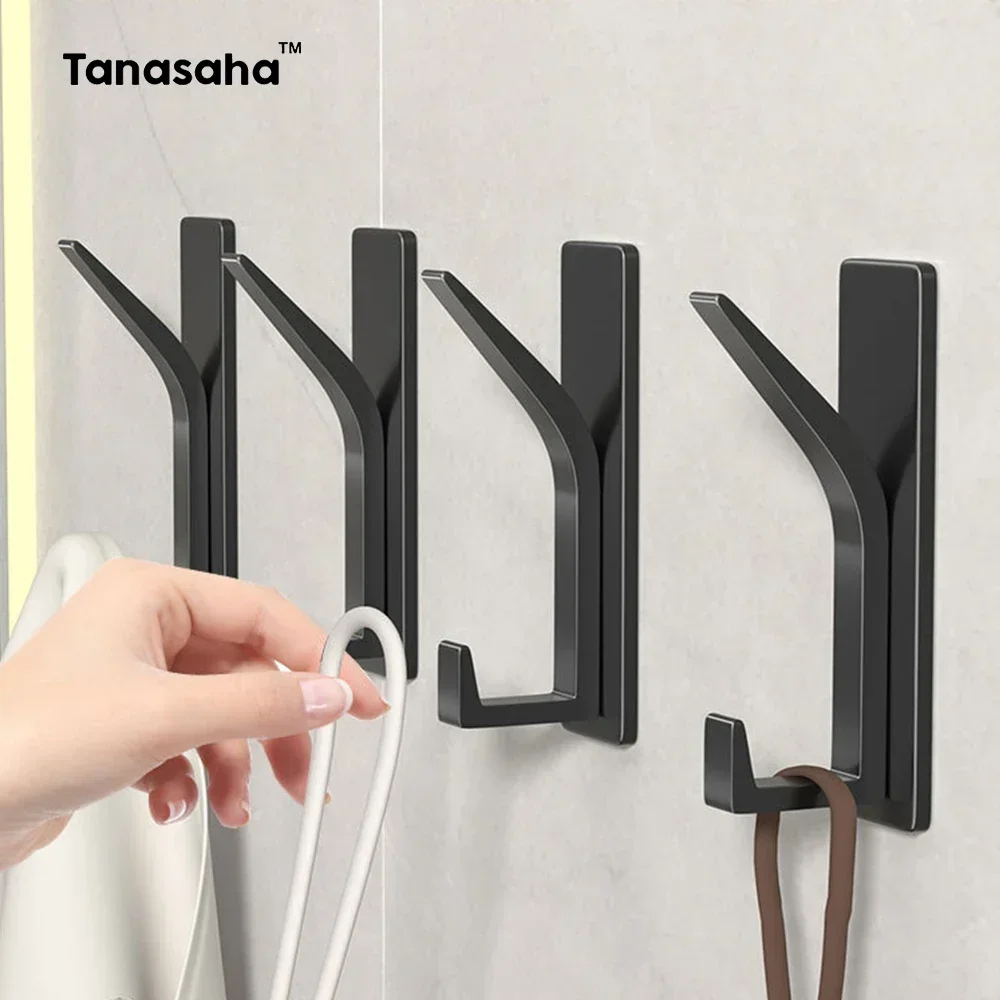 NO Drilling Hanging Hooks Self-adhesive Single Carabiner Wall Clothes Hanger Hooks for Hanging Bathroom Kitchen Home Accessorie